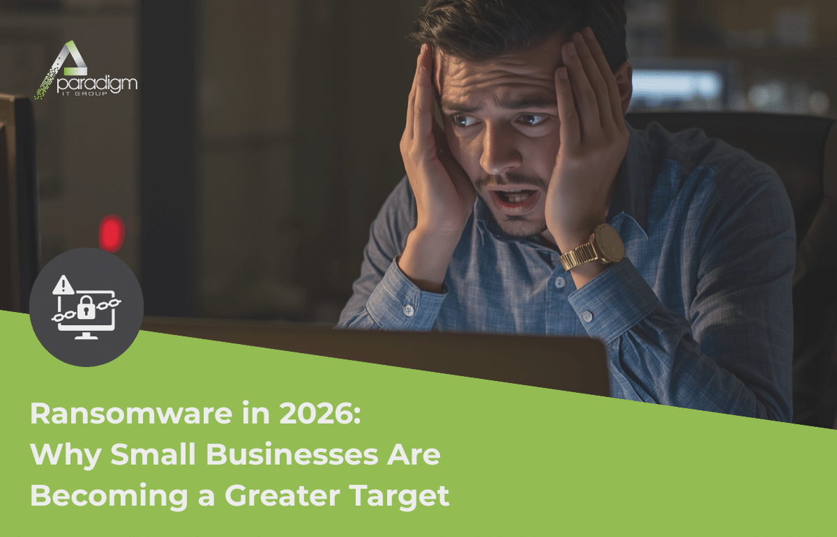 Read more about the article Ransomware small business attacks are rising fast. Learn what 2026 data says about why you’re a target — and what actually reduces the risk.